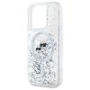 Karl Lagerfeld KLHMP15LLGKCSGH iPhone15 Pro 6.1 hardcase transparent Liquid Glitter Karl&Choupette Head Magsafe